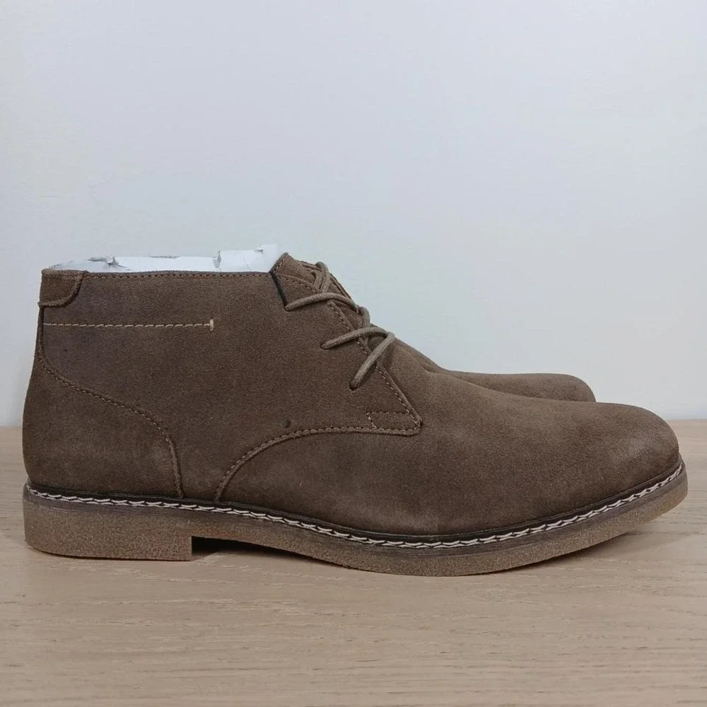 Sonoma Goods For Life Boot Men 10 Wide Brown Suede Chukka Lace Up Streetwear